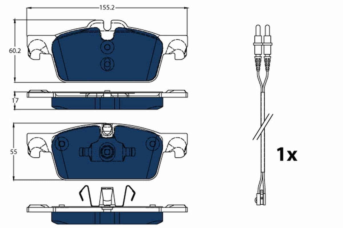 set placute frana,frana disc TRW ELECTRIC BLUE GDB1929BTE