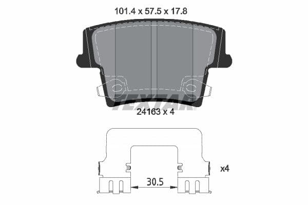 set placute frana,frana disc TEXTAR Q+ 2416303
