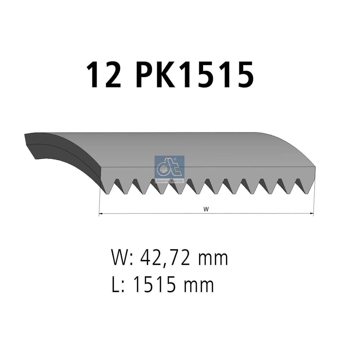 Curea transmisie cu caneluri DT Spare Parts 4.80391