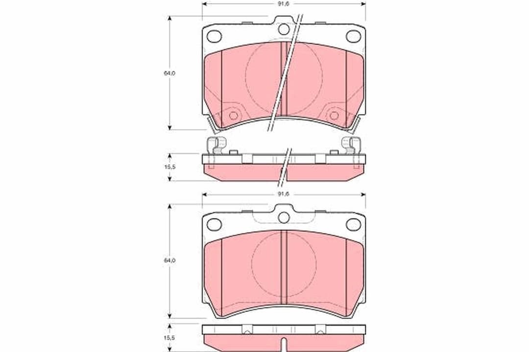 set placute frana,frana disc TRW GDB3206