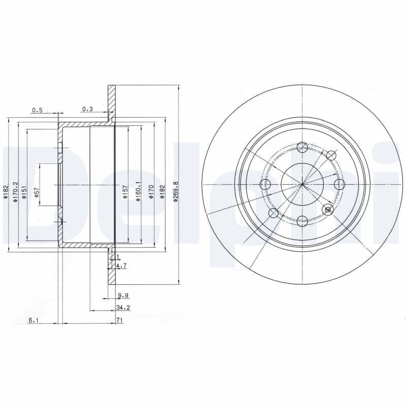 Disc frana DELPHI BG2637