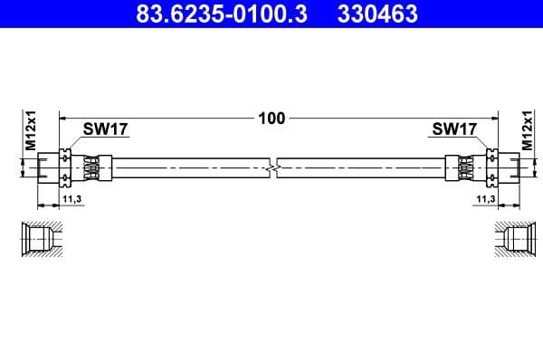 Furtun frana ATE 83.6235-0100.3