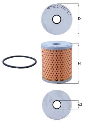filtru combustibil MAHLE KX 21D