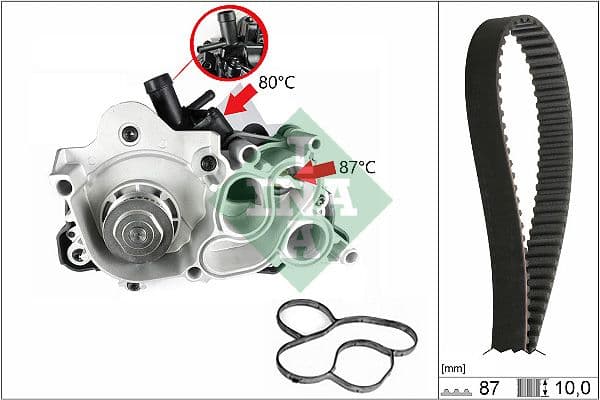 Set pompa apa + curea dintata Schaeffler INA 530 0761 30