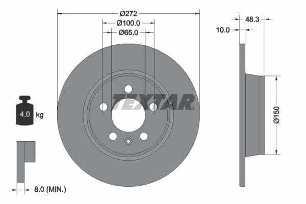 Disc frana TEXTAR 92292003