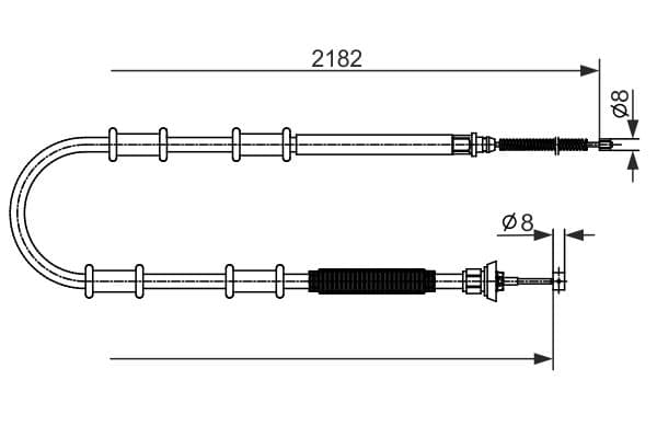 Cablu, frana de parcare BOSCH 1 987 482 594