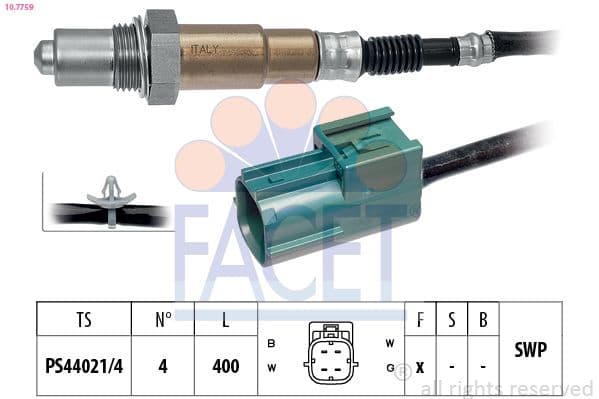 Sonda Lambda FACET Made in Italy - OE Equivalent 10.7759