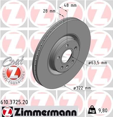 Disc frana ZIMMERMANN COAT Z 610.3725.20