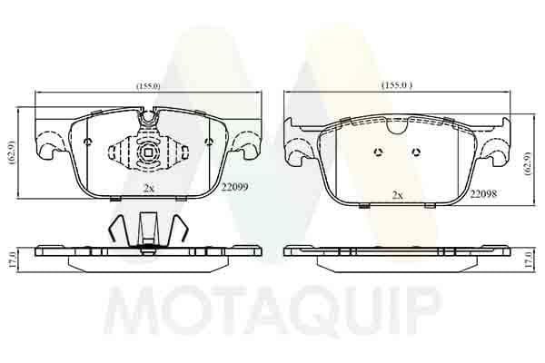 set placute frana,frana disc MOTAQUIP LVXL1904