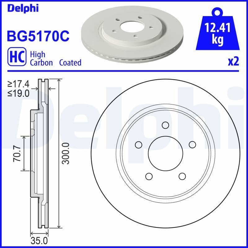 Disc frana DELPHI BG5170C
