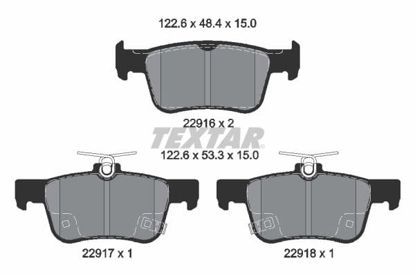 set placute frana,frana disc TEXTAR Q+ 2291601