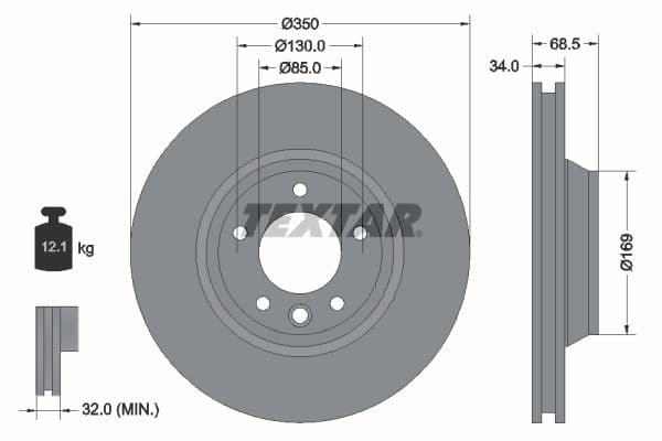 Disc frana TEXTAR PRO+ 92121805