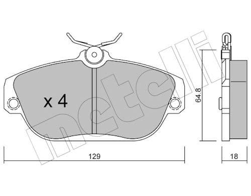 set placute frana,frana disc METELLI 22-0132-0