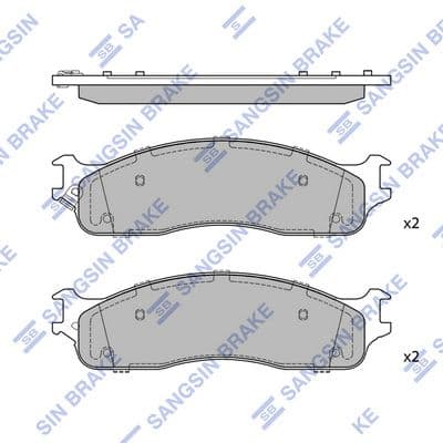 set placute frana,frana disc HI-Q SP4490