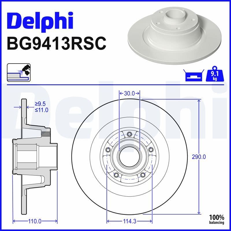 Disc frana DELPHI BG9413RSC