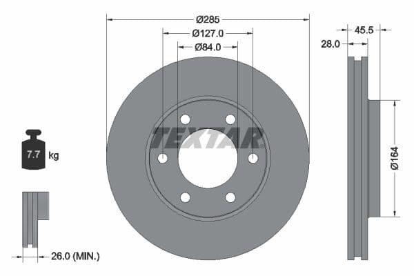 Disc frana TEXTAR 92113000