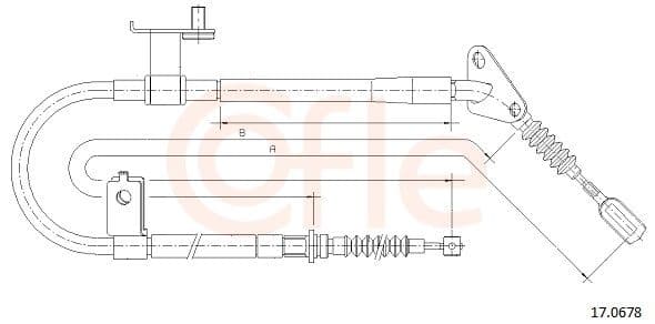 Cablu, frana de parcare COFLE 17.0678