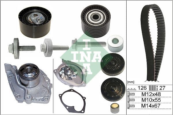 Set pompa apa + curea dintata Schaeffler INA 530 0638 30
