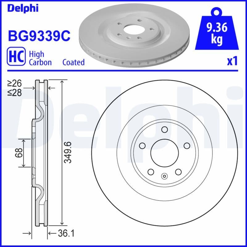 Disc frana DELPHI BG9339C