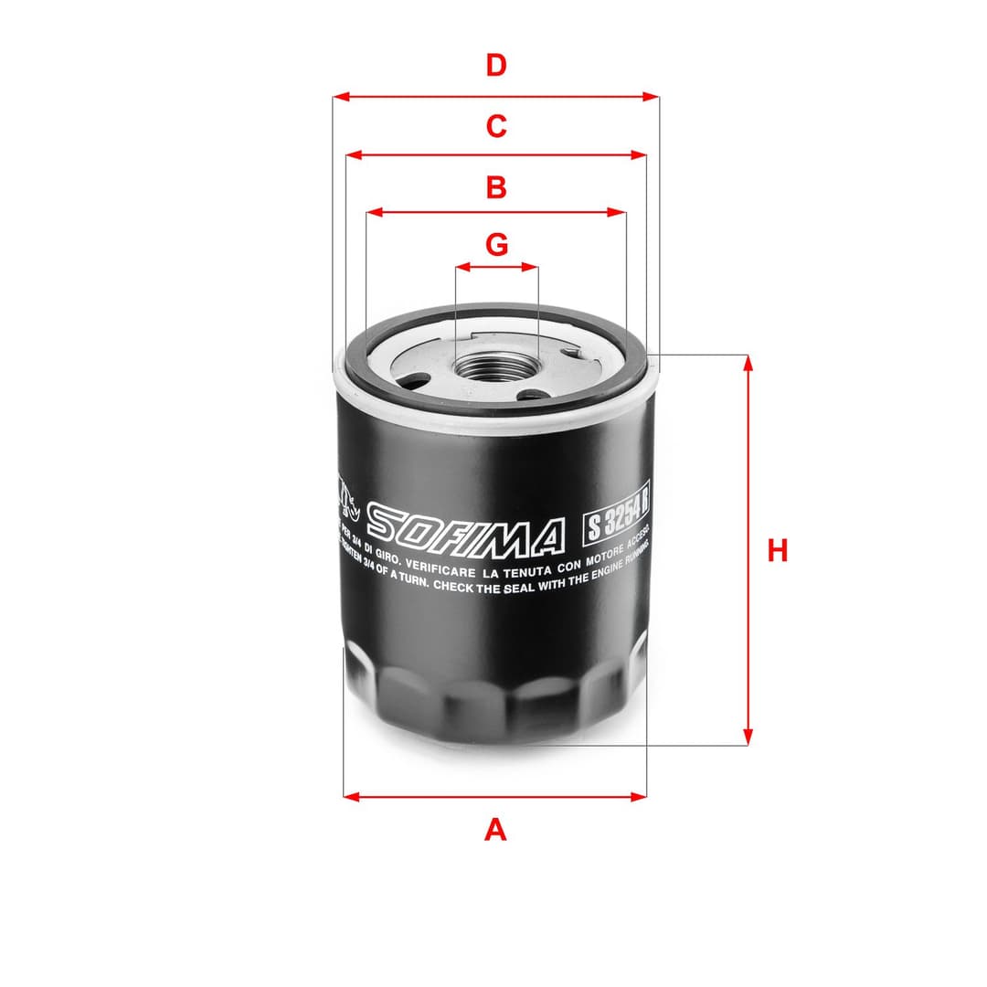 Filtru ulei SOFIMA S 3254 R