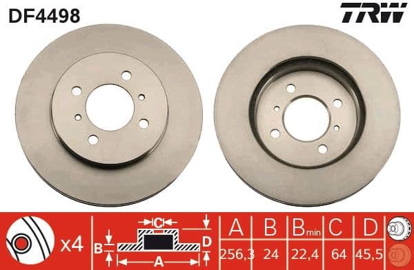 Disc frana TRW DF4498