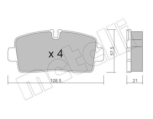 set placute frana,frana disc METELLI 22-1380-0