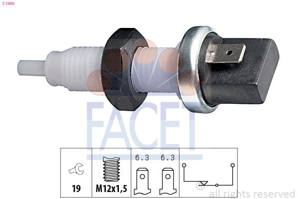 Comutator lumini frana FACET Made in Italy - OE Equivalent 7.1000