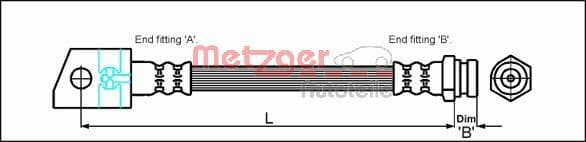 Furtun frana METZGER 4114749