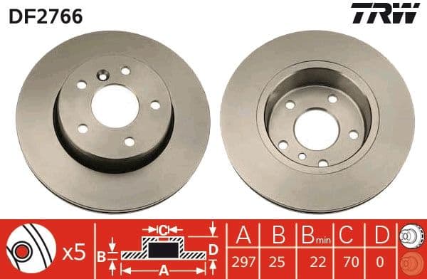 Disc frana TRW DF2766
