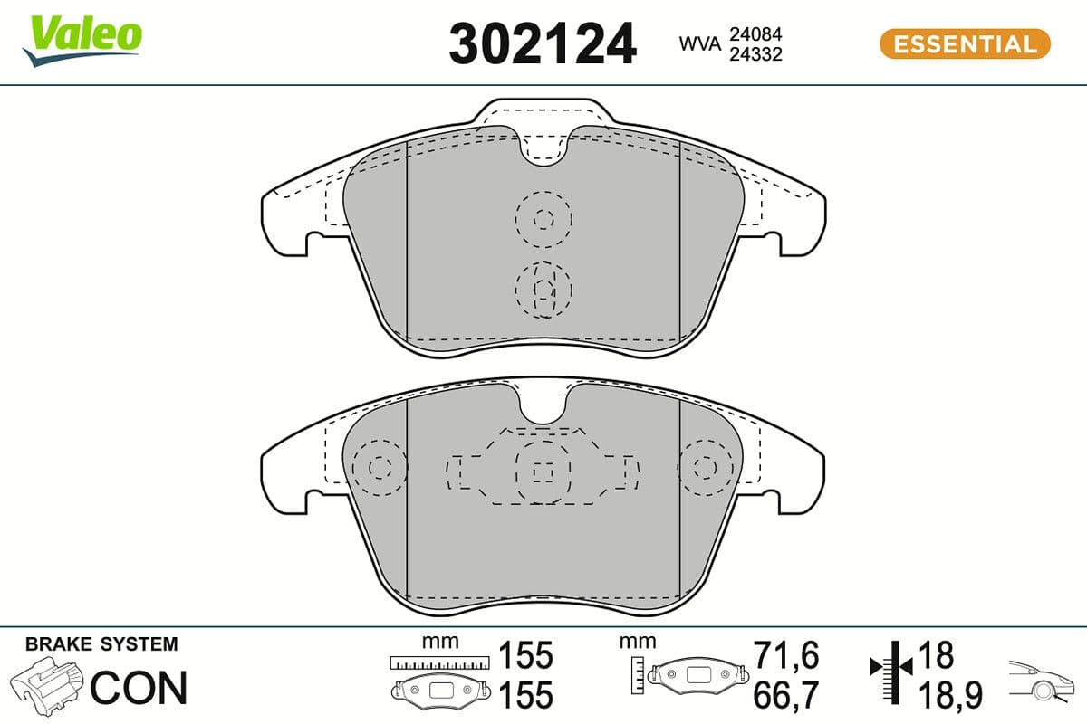 set placute frana,frana disc VALEO 302124