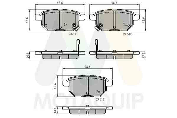 set placute frana,frana disc MOTAQUIP LVXL1363