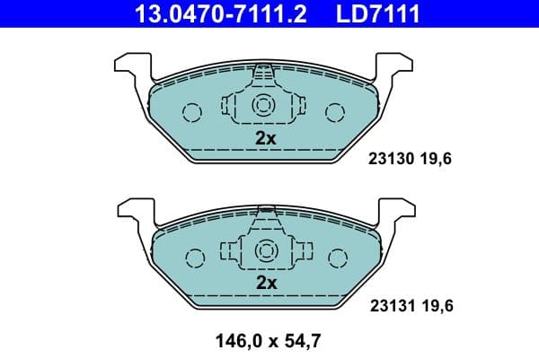 set placute frana,frana disc ATE Ceramic 13.0470-7111.2