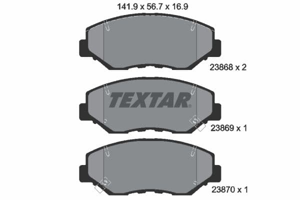 set placute frana,frana disc TEXTAR 2386801