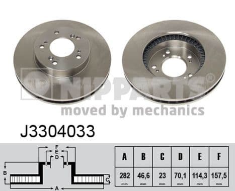 Disc frana NIPPARTS J3304033