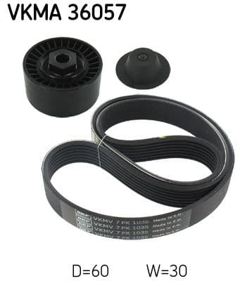 Set curea transmisie cu caneluri SKF VKMA 36057