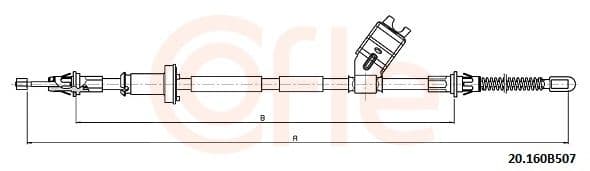 Cablu, frana de parcare COFLE 20.160B507