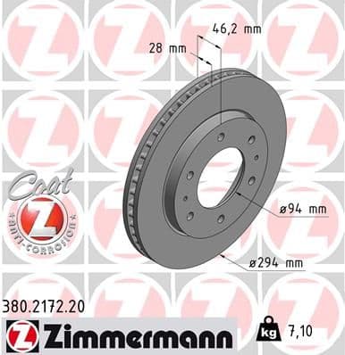 Disc frana ZIMMERMANN COAT Z 380.2172.20