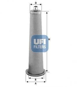 Filtru aer secundar UFI 27.A61.00