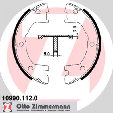 Set saboti frana, frana de mana ZIMMERMANN 10990.112.0