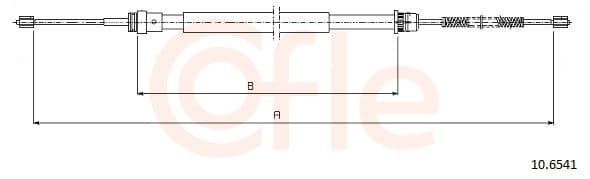 Cablu, frana de parcare COFLE 10.6541
