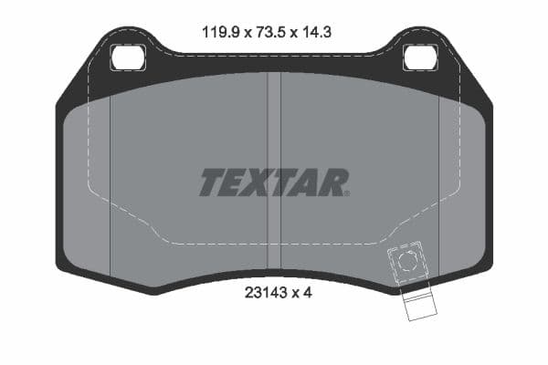 set placute frana,frana disc TEXTAR Q+ 2314301