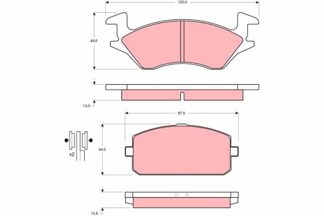 set placute frana,frana disc TRW GDB769