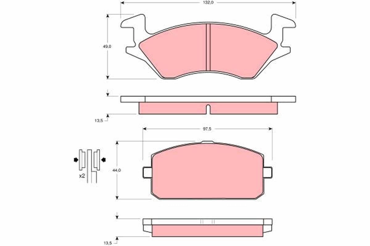 set placute frana,frana disc TRW GDB769