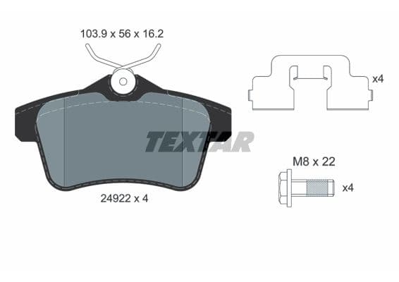 set placute frana,frana disc TEXTAR Q+ 2492204