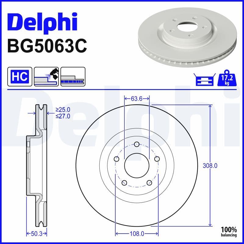 Disc frana DELPHI BG5063C