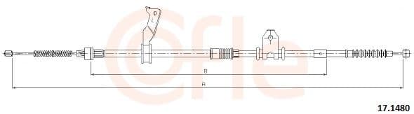 Cablu, frana de parcare COFLE 17.1480