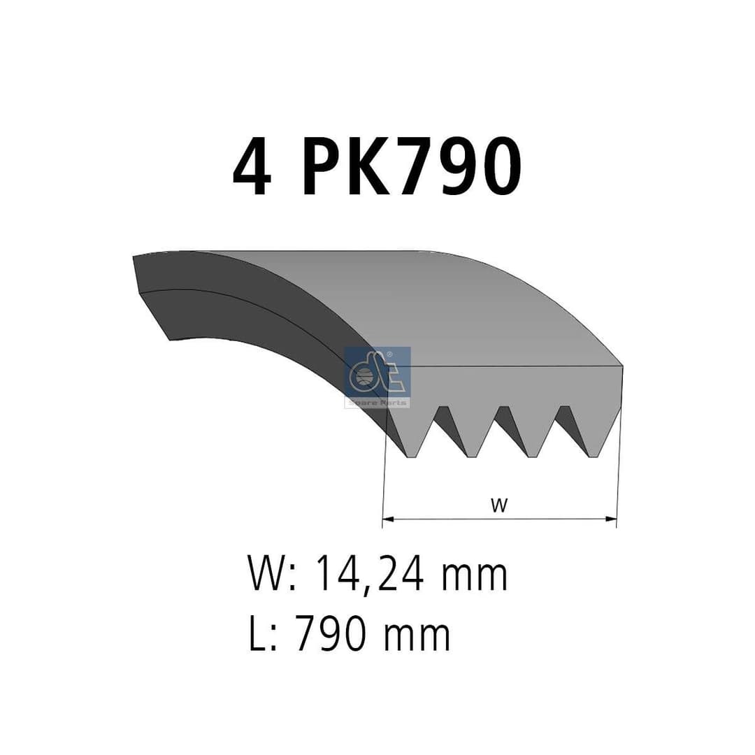 Curea transmisie cu caneluri DT Spare Parts 3.34300