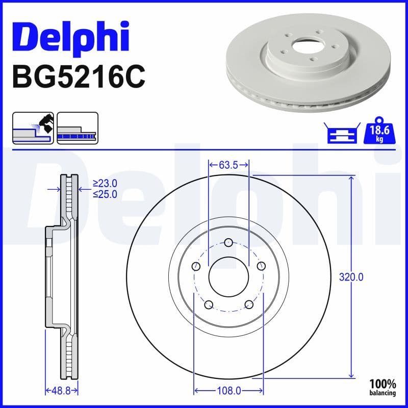 Disc frana DELPHI BG5216C