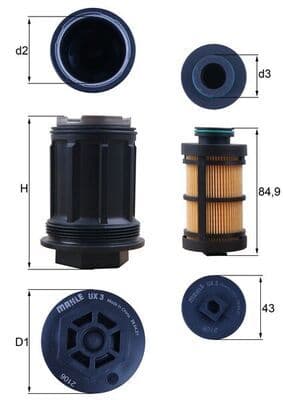 filtru aditiv MAHLE UX 3KIT