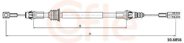 Cablu, frana de parcare COFLE 10.6856